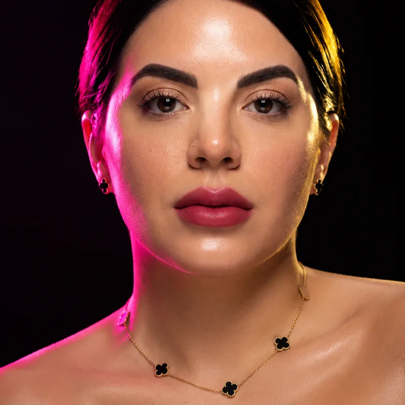 Close-up of luminous, well-hydrated skin after a facial in Fort Myers
